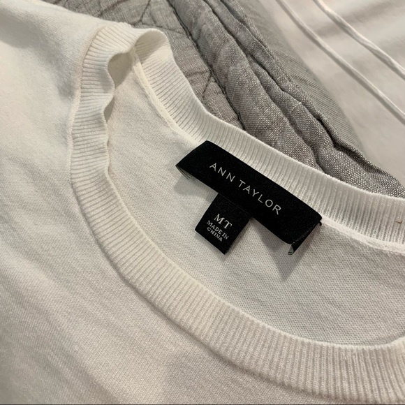 Ann Taylor knit short-sleeves top with lace back - Picture 5 of 6